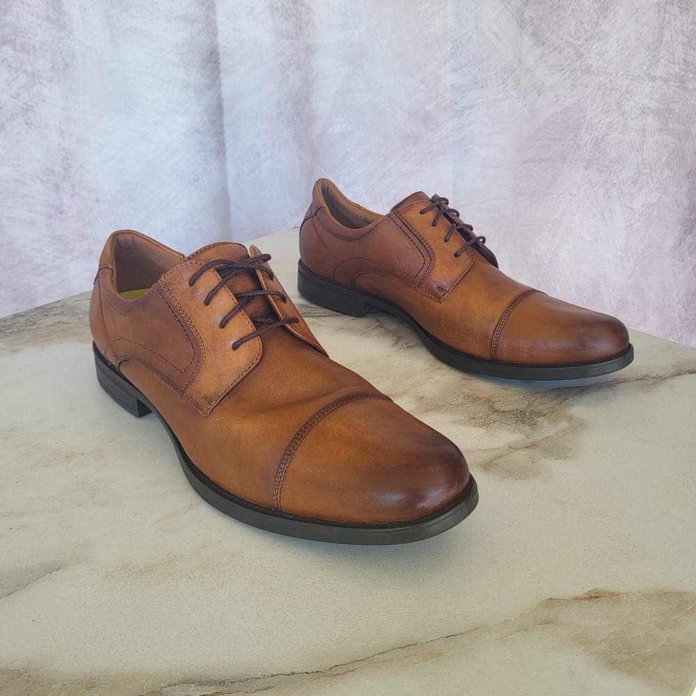Floresheim Classic Cap Toe Derby Dress Shoes Size 14 D Men's Ortholite Comfort